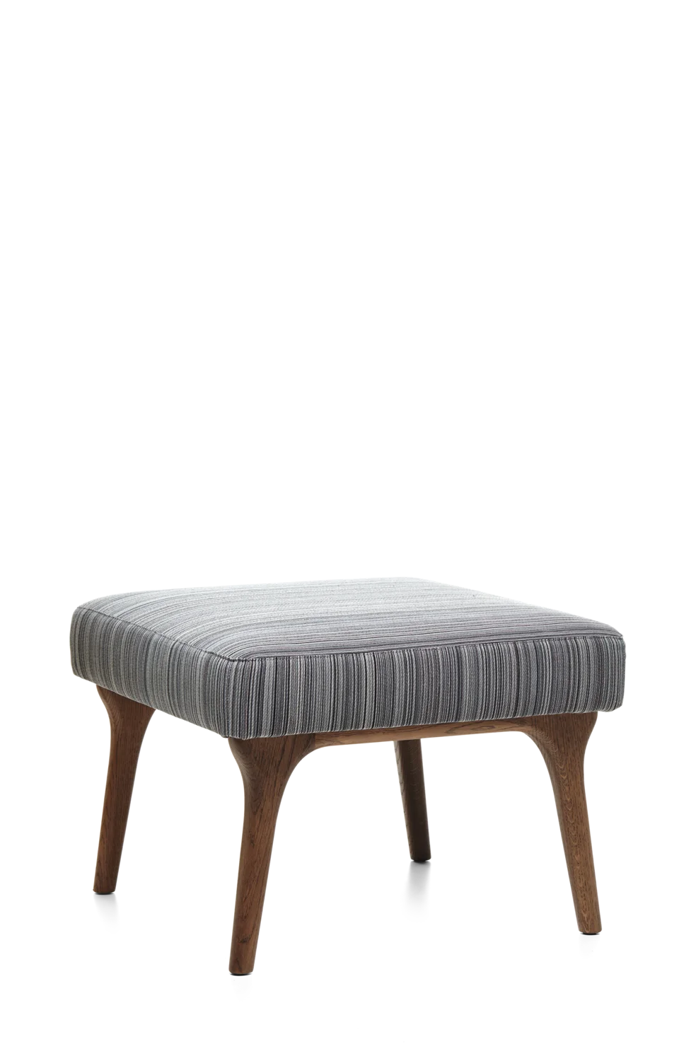 Zio Footstool Manga Brown Cinnamon wood front view